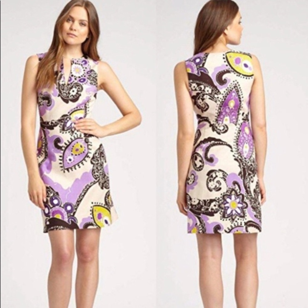 Kate spade cream and purple dress 0